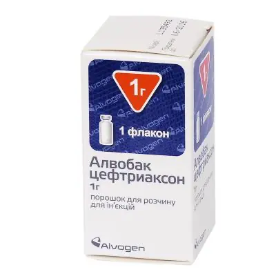 Alvobak (ceftriaxone) injection g. #1