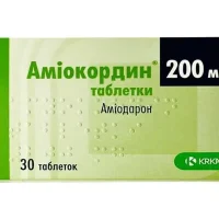 Amiokordin (amiodarone hydrochloride) tablets 200 mg. #30