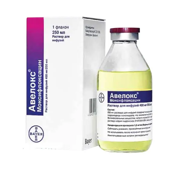 Avelox (moxifloxacin) 400 mg. 250 ml. #1