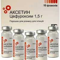 Axetin (cefuroxime) injection 1.5 g. #10