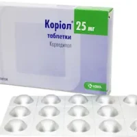 Coriol (carvedilol) tablets 25 mg. #28