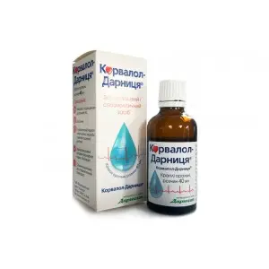 Corvalol (ethyl alpha-bromsulfaleinovy acid) oral drops 40 ml.