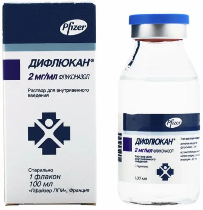 Difliucan (fluconazole) 2 mg/ml. 50 ml. #1