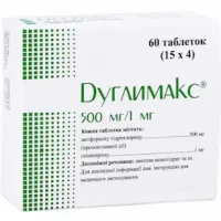 Duglimax (metformin hydrochloride) tablets 500 mg/1 mg. #60