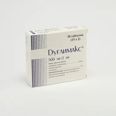 Duglimax (metformin hydrochloride) tablets 500 mg/2 mg. #30