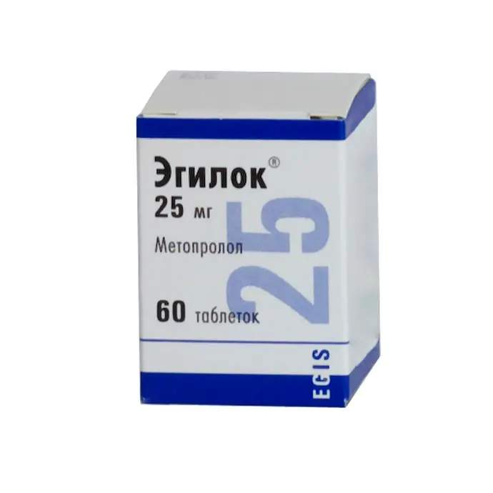 Egylok (metoprolol) tablets 25 mg. #60