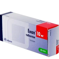 Enap (enalapril maleate) tablets 10 mg. #60