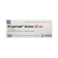 Escitam Asino (escitalopram) tablets 20 mg. #60