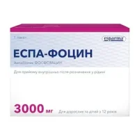 Espa-Focin (fosfomycin) injection 3000 mg. sackets 8g. #1