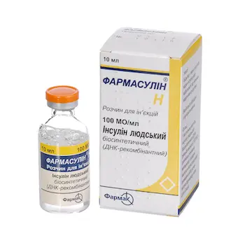 Farmasulin H (human insulin) 100ME/ml. 10 ml.