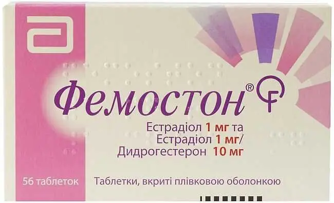 Femoston (estradiol) tablets 1 mg/10 mg. #56
