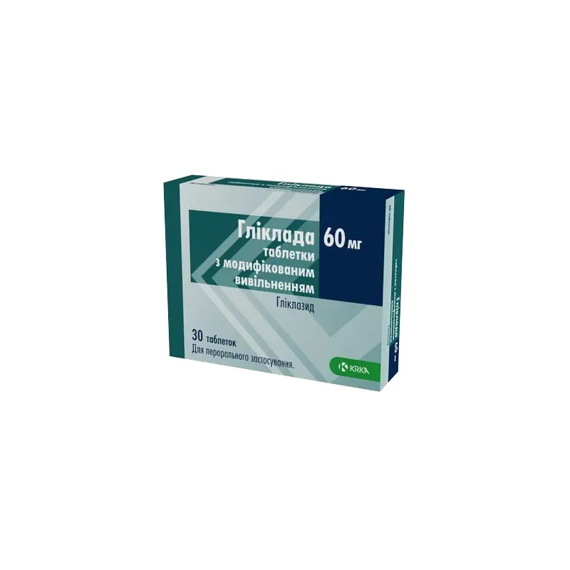Gliclada tablets 60 mg. #30