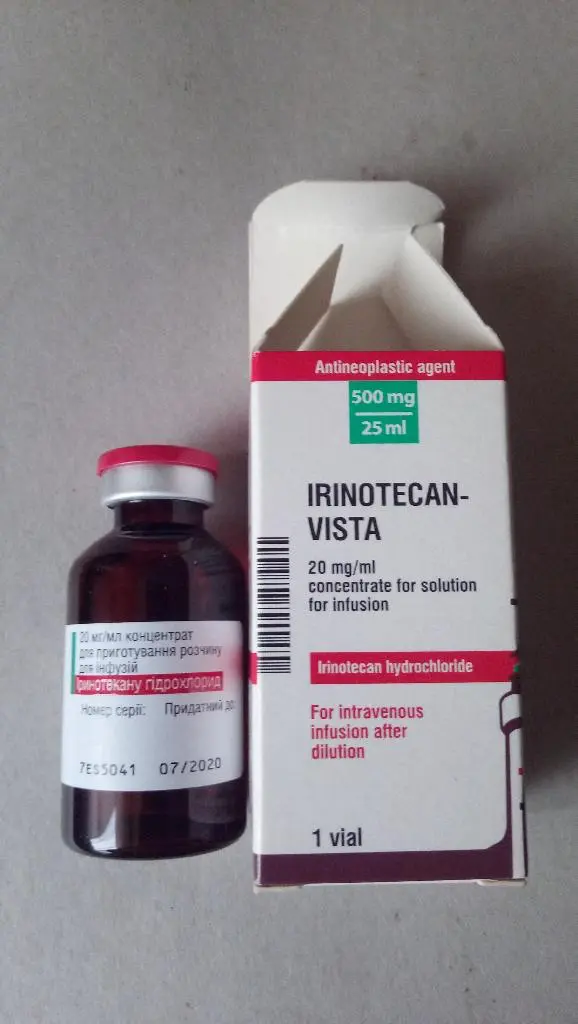 Irinotecan for infusions 20 mg/ml. 25 ml. /500 mg.