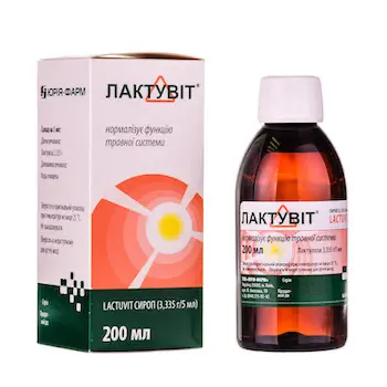Laktuvit syrup 3.335 g/5 ml. 200 ml.