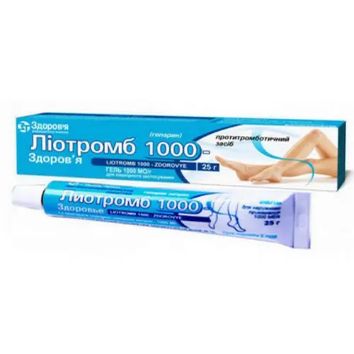Liotromb 1000 gel (heparin) 1000 IU/g 25 g