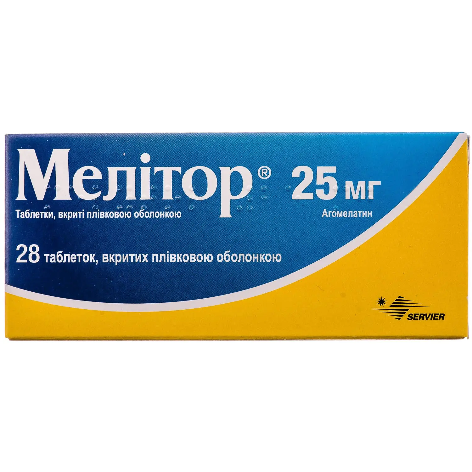 Melitor (agomelatine) tablets 25 mg. #28