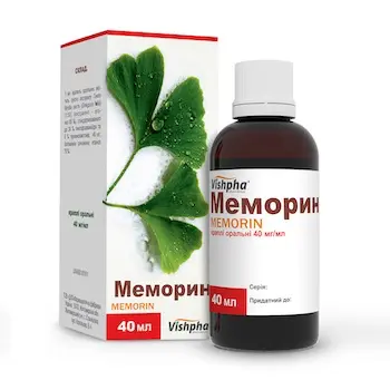 Memorin (ginkgo biloba) oral drops 40 mg/ml. 40 ml.