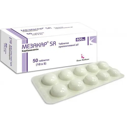 Mezacar SR tablets 400 mg. #50