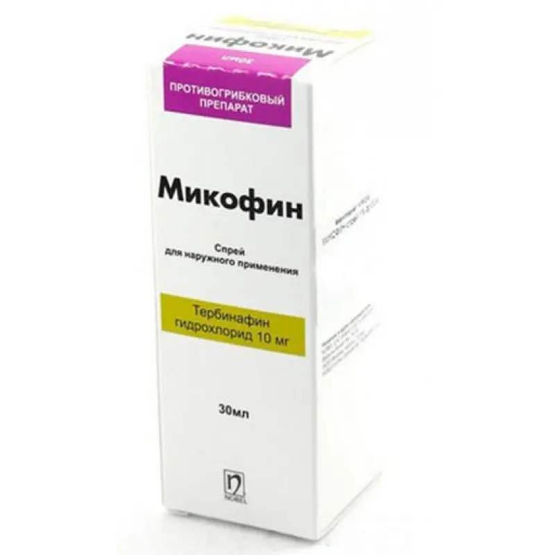 Micofin (terbinafine) skin spray 1% 30 ml.