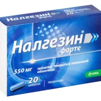 Nalgezin Forte (naproxen sodium) tablets 550 mg. #20