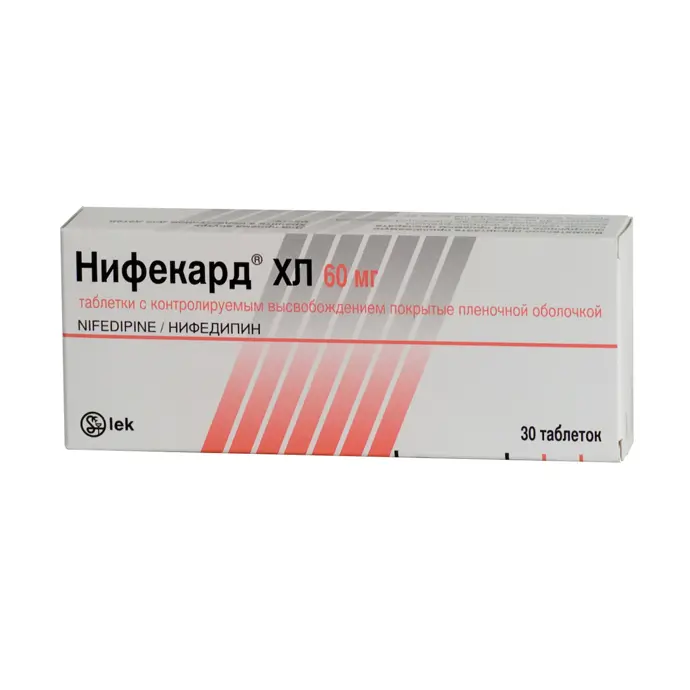 Nifecard-XL (nifedipine) tablets 60 mg. #30