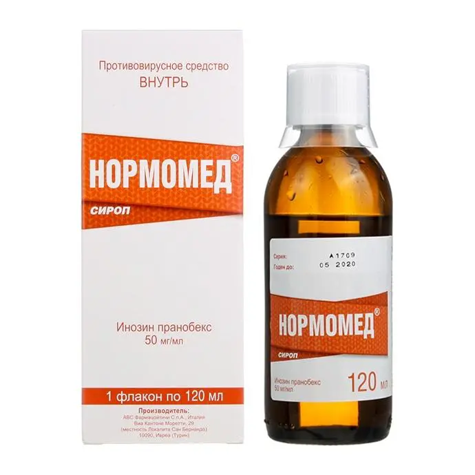 Normomed (inosin pranobex) syrup 50 mg/ml. 120 ml.