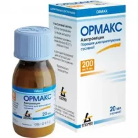 Ormax (azithromycin) injection 20 ml. suspension 200 mg/5 ml.