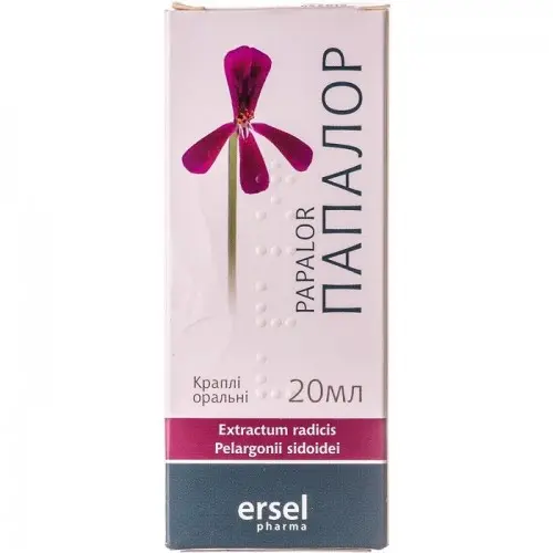 Papalor (Pelargonium sidoides) oral drops 20 ml. #1