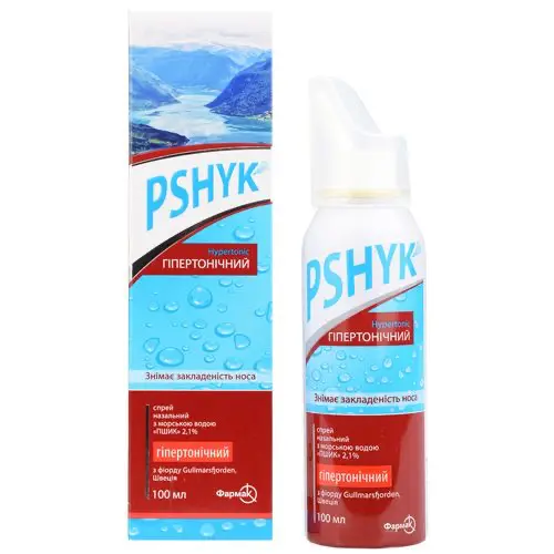 Pshik hypertonic solution nasal spray 2.1% 100 ml.