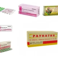 Raunatin-Zdorovye (rauwolfia extract) tablets 2 mg. #50