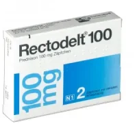Rectodelt (prednisone) suppositories 100 mg. #2
