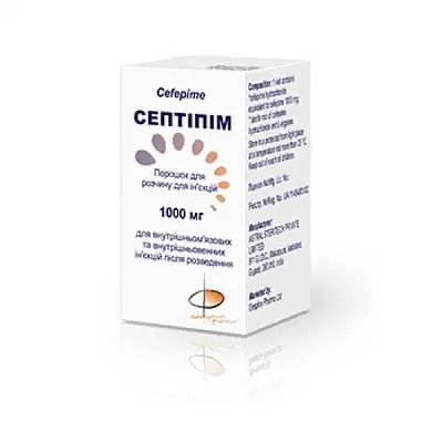 Septipim (cefepime) injection 1000 mg. #1