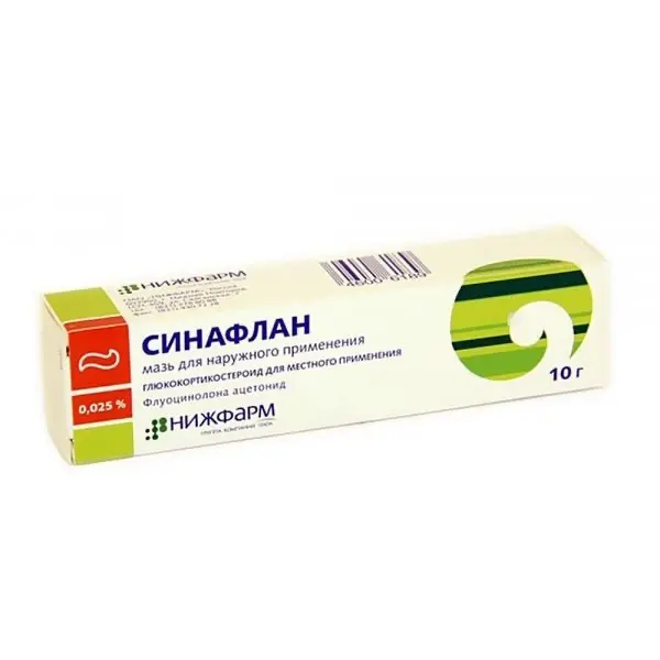 Sinaflan (fluocinolone acetonide) ointment 0.025% 10 g