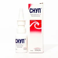 Snup (xylometazoline hydrochloride) nasal spray 0.1% 15 ml.