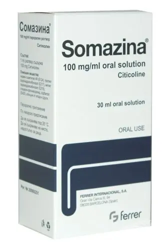 Somazina (citicoline) oral solution 100 mg/ml. 30 ml.