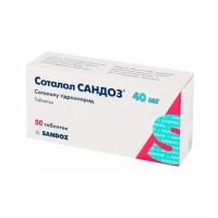 Sotalol Sandoz (sotalol hydrochloride) tablets 40 mg. #50