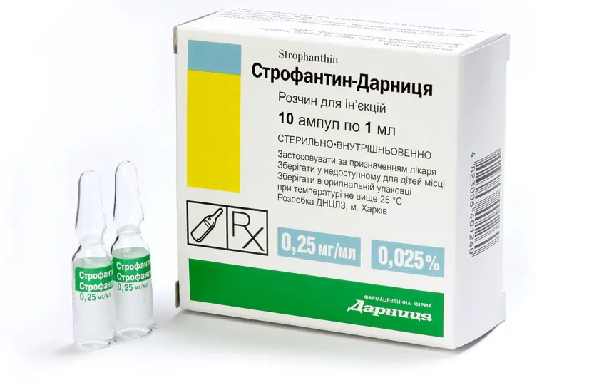 Strofantin (g-strophanthin) injection 0.025% 1ml. injection #10