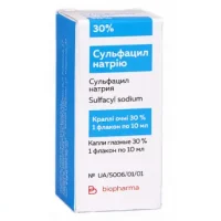 Sulfacil (sulfacetamide) eye drops 30% 10 ml.