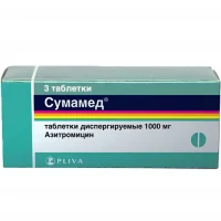 Sumamed (azithromycin) 100 mg/5 ml. 400 mg. 20 ml.