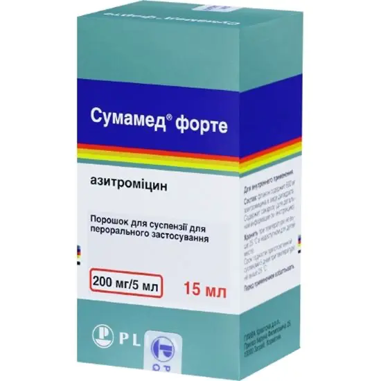 Sumamed (azithromycin) tablets 1000 mg. #3