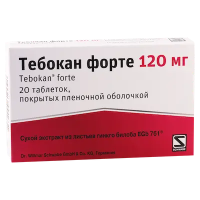 Tebocan (ginkgo biloba) tablets 120 mg. #20