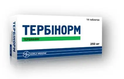 Terbinorm (terbinafine) tablets 250 mg. #14