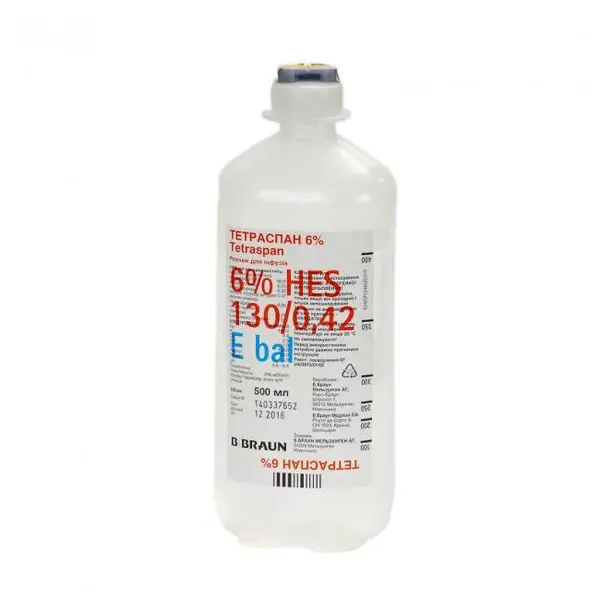 Tetraspan (poly (O-2-hydroxyethyl)) 6% 500 ml. s #10