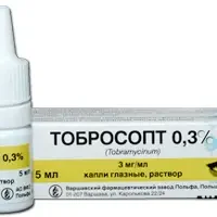 Tobrosopt (tobramycin) eye drops 3 mg/ml. 5 ml.