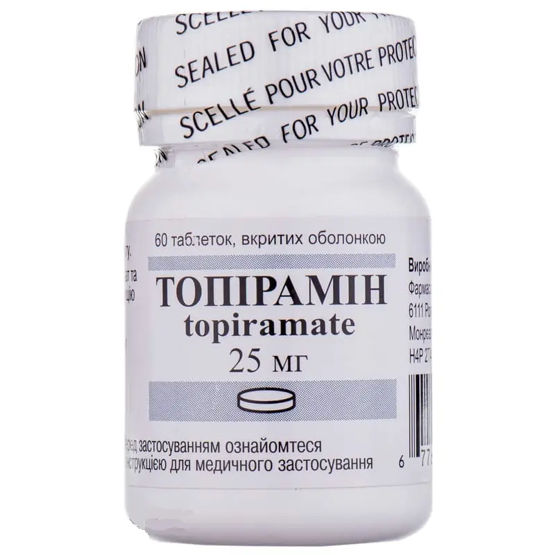 Topiramin (topiramate) tablets 25 mg. #60