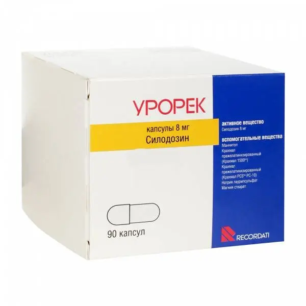 Urorek (silodosin) capsules 8 mg. #90