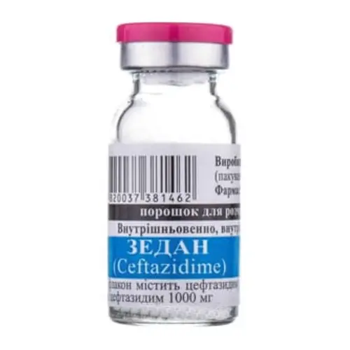 Zedan (ceftazidime) injection 1000 mg. #1